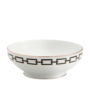 Ginori Catene Black Salad Bowl - 10.4"